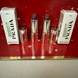 Lot of 2 Mini Prada Monochrome Hyper Matte Lipsticks, New
